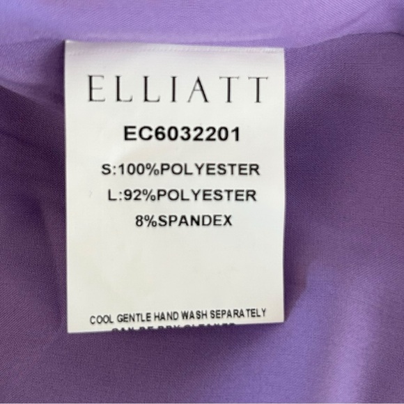ELLIATT “Casey” Lavender Satin Midi Dress – Size L (NWT) - Picture 6 of 11